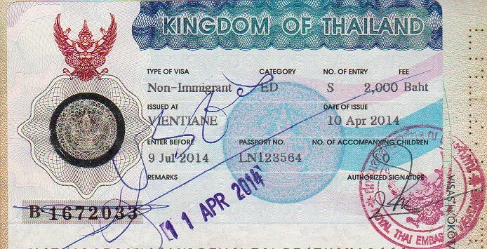 CMLocals Chiang Mai Locals Visa Extensions education visa stamp closeup showing visa approval details